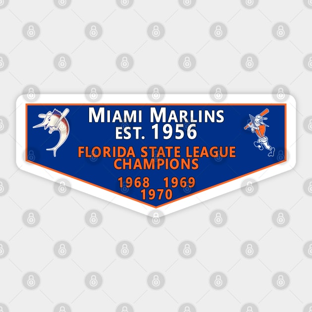 Miami Marlins FSL Champs Sticker by Fish & Cats Shop